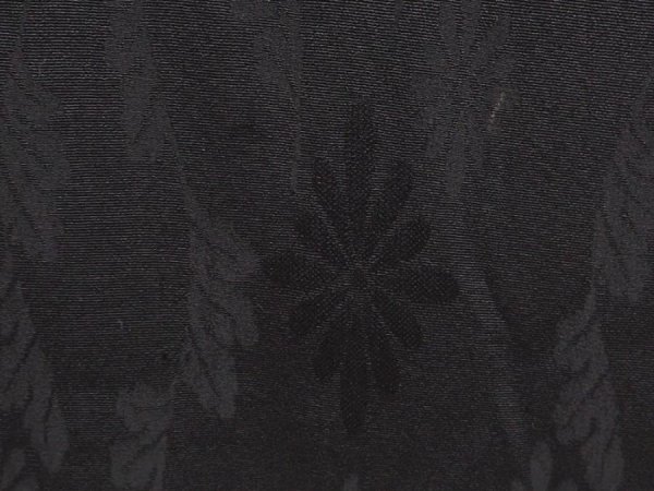 Photo7: 6526T01z480 Vintage Japanese Kimono Silk HAORI Chrysanthemum Black (7)
