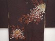 Photo3: 6526T02z590 Vintage Japanese Kimono Silk HAORI Chrysanthemum Black (3)