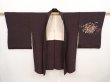 Photo6: 6526T02z590 Vintage Japanese Kimono Silk HAORI Chrysanthemum Black (6)