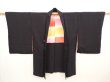 Photo6: 6526T03z440 Vintage Japanese Kimono Silk HAORI Sayagata Black (6)