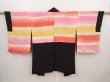 Photo7: 6526T03z440 Vintage Japanese Kimono Silk HAORI Sayagata Black (7)