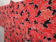 Photo2: 6526T04z590 Vintage Japanese Kimono Silk HAORI Flowers Black (2)