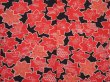 Photo3: 6526T04z590 Vintage Japanese Kimono Silk HAORI Flowers Black (3)