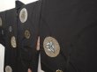 Photo2: 6526T05z520 Vintage Japanese Kimono Silk HAORI Flower Black (2)
