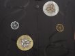 Photo3: 6526T05z520 Vintage Japanese Kimono Silk HAORI Flower Black (3)