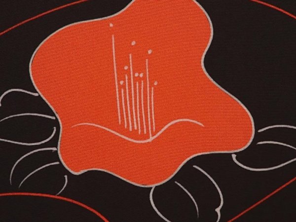 Photo4: 6526T09z650 Vintage Japanese Kimono Silk HAORI Flower Dark brown (4)