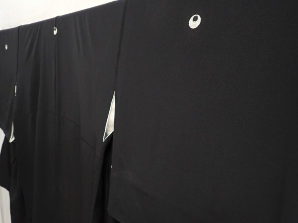 Photo2: 6526T13z1560  Japanese Kimono Silk TOMESODE Princess Black (2)