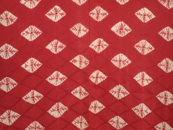Photo3: 6603T01z460 Vintage Japanese Kimono Silk HAORI  Dull red (3)
