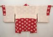 Photo6: 6603T01z460 Vintage Japanese Kimono Silk HAORI  Dull red (6)