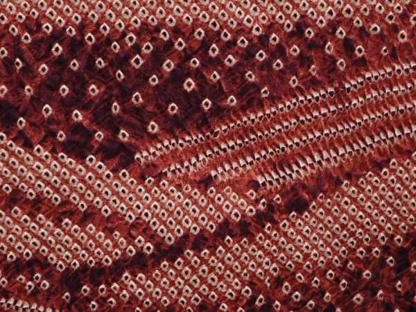 Photo4: 6603T04z630  Japanese Kimono Silk SHIBORI HAORI Wave Brown (4)