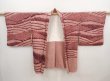 Photo5: 6603T04z630  Japanese Kimono Silk SHIBORI HAORI Wave Brown (5)