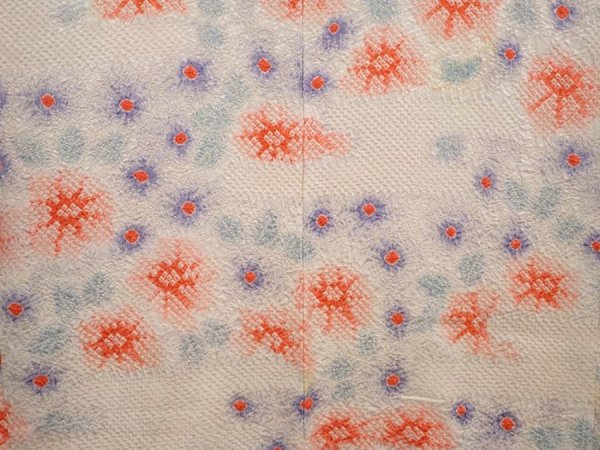 Photo3: 6603T07z470 Vintage Japanese Kimono Silk SHIBORI HAORI  Off-white (3)