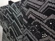 Photo2: 6603T08z600  Japanese Kimono Silk SHIBORI HAORI Wave Black (2)
