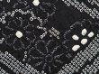 Photo4: 6603T08z600  Japanese Kimono Silk SHIBORI HAORI Wave Black (4)