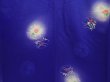 Photo5: 6603T09z890  Japanese Kimono Silk KOMON Flowers Dark lavender blue (5)