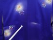 Photo7: 6603T09z890  Japanese Kimono Silk KOMON Flowers Dark lavender blue (7)