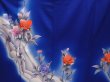 Photo8: 6603T10z910  Japanese Kimono Silk TSUKESAGE Flower Royal blue (8)
