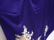Photo3: 6603T11z890  Japanese Kimono Silk TSUKESAGE Bird Dark lavender blue (3)