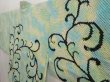 Photo2: 6604T01z590 Vintage Japanese Kimono Silk SHIBORI HAORI Apple Green (2)
