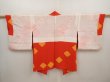 Photo6: 6604T03z630 Vintage Japanese Kimono Silk HAORI  Orange-Red (6)