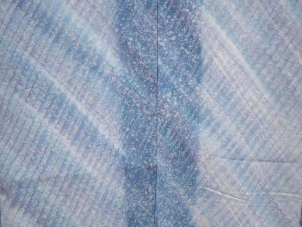 Photo3: 6604T04z570 Vintage Japanese Kimono Silk HAORI  Light blue (3)