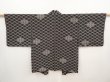 Photo1: 6604T05z510 Vintage Japanese Kimono Silk HAORI Shippo Black (1)