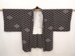Photo5: 6604T05z510 Vintage Japanese Kimono Silk HAORI Shippo Black (5)