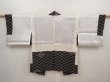 Photo6: 6604T05z510 Vintage Japanese Kimono Silk HAORI Shippo Black (6)