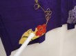 Photo6: 6604T07z430 Vintage Japanese Kimono Silk HAORI Tachibana Dark lavender (6)