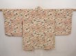 Photo1: 6604T08z560 Vintage Japanese Kimono Silk HAORI Plum blossom Champagne (1)