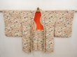 Photo6: 6604T08z560 Vintage Japanese Kimono Silk HAORI Plum blossom Champagne (6)