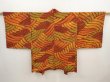Photo1: 6604T09z610 Vintage Japanese Kimono Silk HAORI  Brown (1)