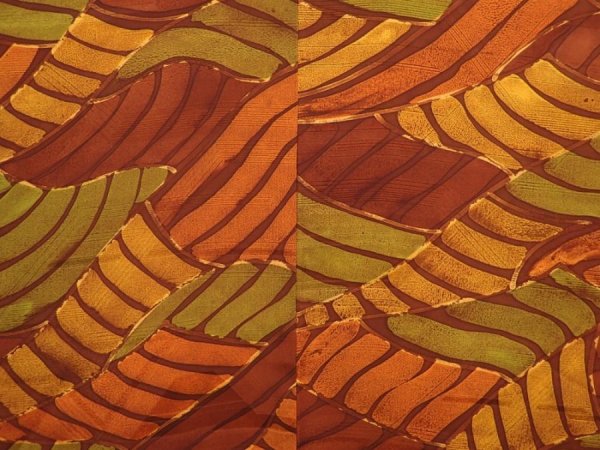 Photo3: 6604T09z610 Vintage Japanese Kimono Silk HAORI  Brown (3)