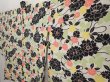 Photo2: 6604T10z620 Vintage Japanese Kimono Silk HAORI Flowers Off-white (2)