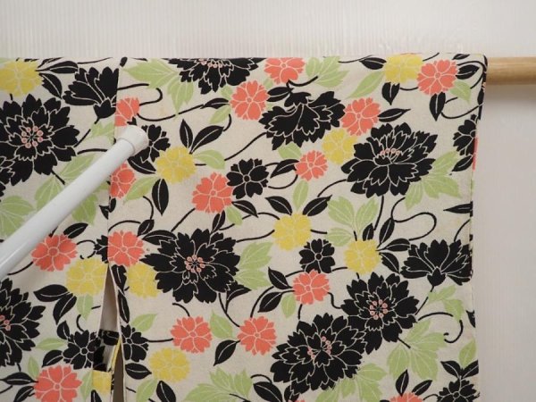 Photo6: 6604T10z620 Vintage Japanese Kimono Silk HAORI Flowers Off-white (6)