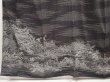 Photo5: 6604T11z1050  Japanese Kimono Silk TSUKESAGE Temple Black (5)