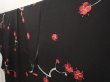 Photo2: 6604T12z1120  Japanese Kimono Silk KOMON Plum blossom Black (2)