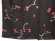 Photo4: 6604T12z1120  Japanese Kimono Silk KOMON Plum blossom Black (4)