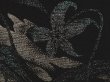 Photo4: 6605T01z500 Vintage Japanese Kimono Silk HAORI Flower Black (4)