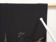 Photo6: 6605T01z500 Vintage Japanese Kimono Silk HAORI Flower Black (6)