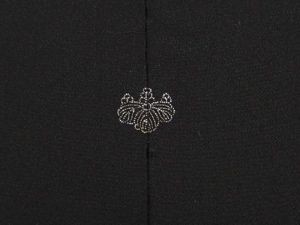 Photo5: 6605T03z570 Vintage Japanese Kimono Silk HAORI Flower Black (5)