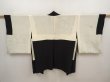 Photo7: 6605T03z570 Vintage Japanese Kimono Silk HAORI Flower Black (7)