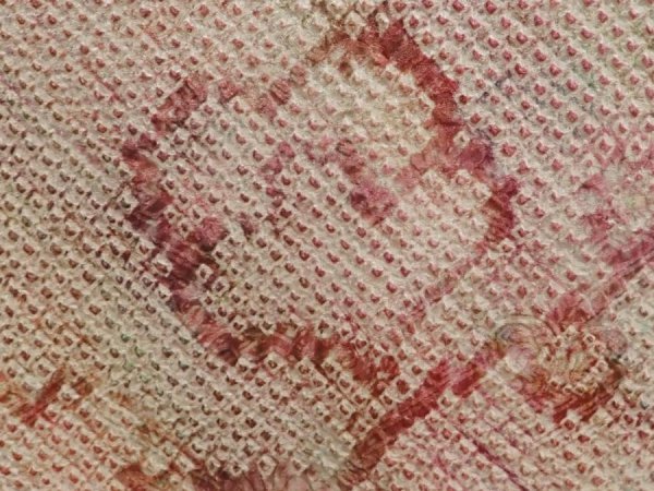 Photo4: 6605T04z410 Vintage Japanese Kimono Silk SHIBORI HAORI Plum blossom (4)