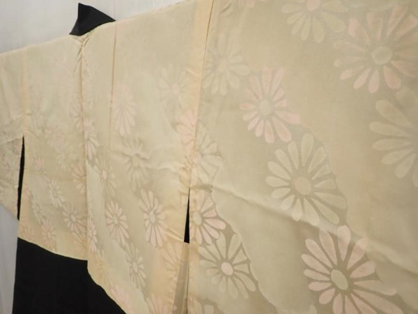 Photo7: 6605T05z540 Vintage Japanese Kimono Silk HAORI Maple Black (7)
