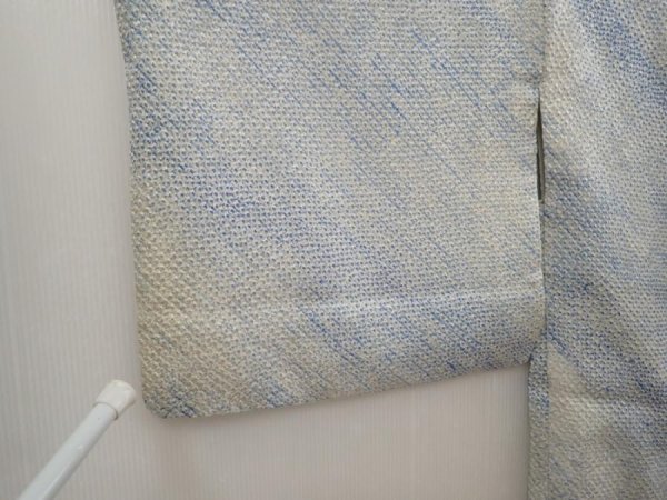 Photo7: 6605T06z440 Vintage Japanese Kimono Silk SHIBORI HAORI  Blue (7)