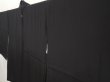 Photo2: 6605T07z550 Vintage Japanese Kimono Silk HAORI Plain Black (2)