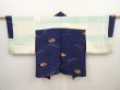 Photo6: 6605T08z540 Vintage Japanese Kimono Silk HAORI Chrysanthemum Navy (6)