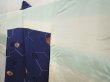 Photo7: 6605T08z540 Vintage Japanese Kimono Silk HAORI Chrysanthemum Navy (7)