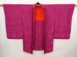 Photo8: 6605T10z420 Antique Japanese Kimono Silk HAORI  Pink-Purple (8)