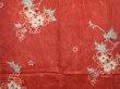 Photo3: 6605T11z390 Antique Japanese Kimono Silk HAORI Flower Red-Pink (3)